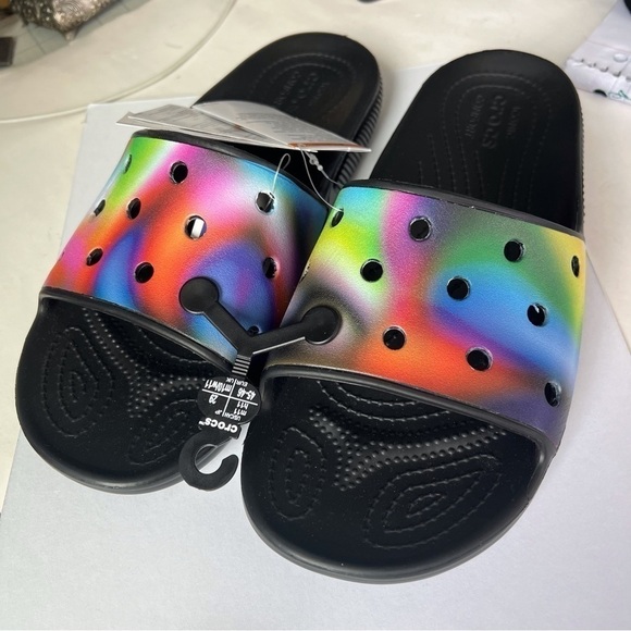 Tye Dye Crocs Side Sandals - Picture 2 of 7